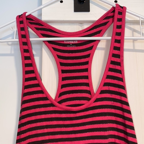Express Racerback Tank Striped Dress - Picture 6 of 6